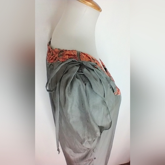 SEAGRASS SILK BEADED HANDMADE DRESS NWT - Picture 5 of 15